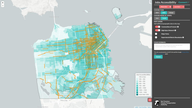 San Francisco Transportation Needs Analysis: Jobs Accessibility